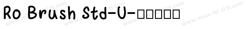 Ro Brush Std-U字体转换